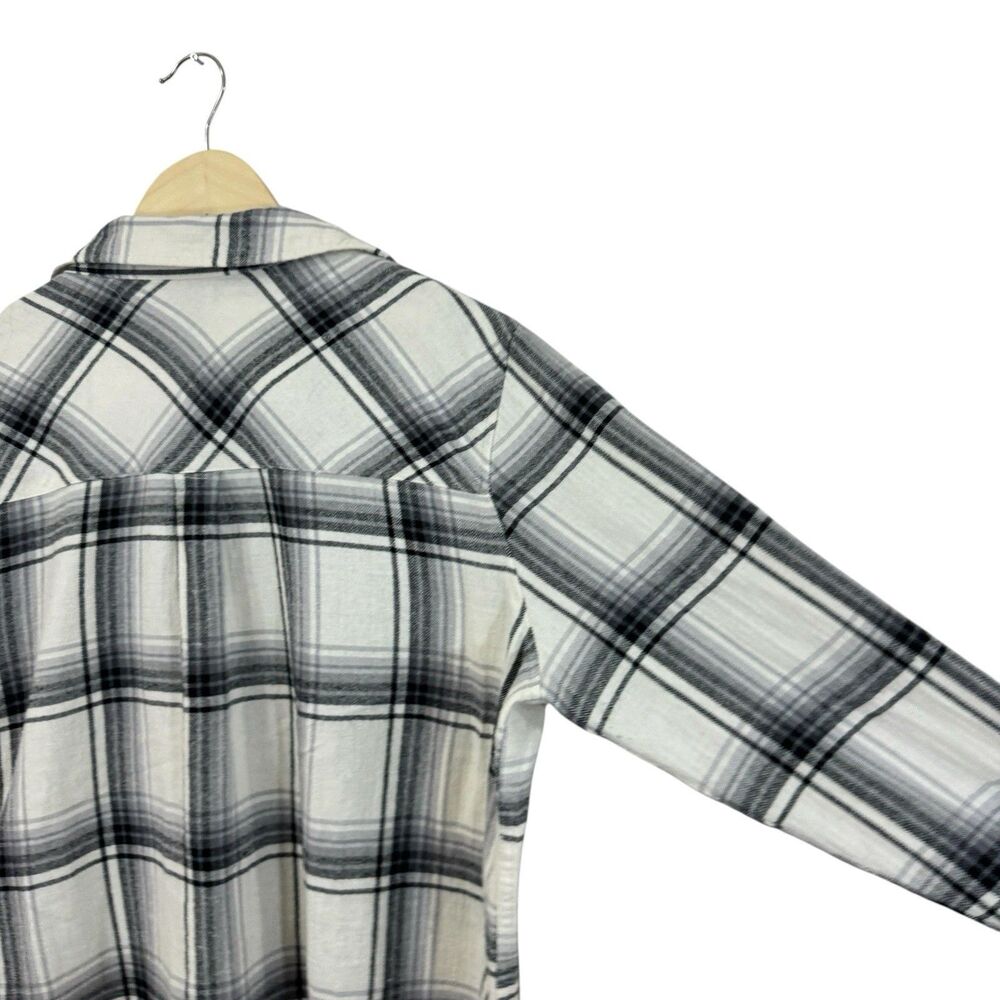 GAP Large Cotton Flannel Shirt Button Up Long Sleeve Plaid Womens READ - Picture 11 of 12